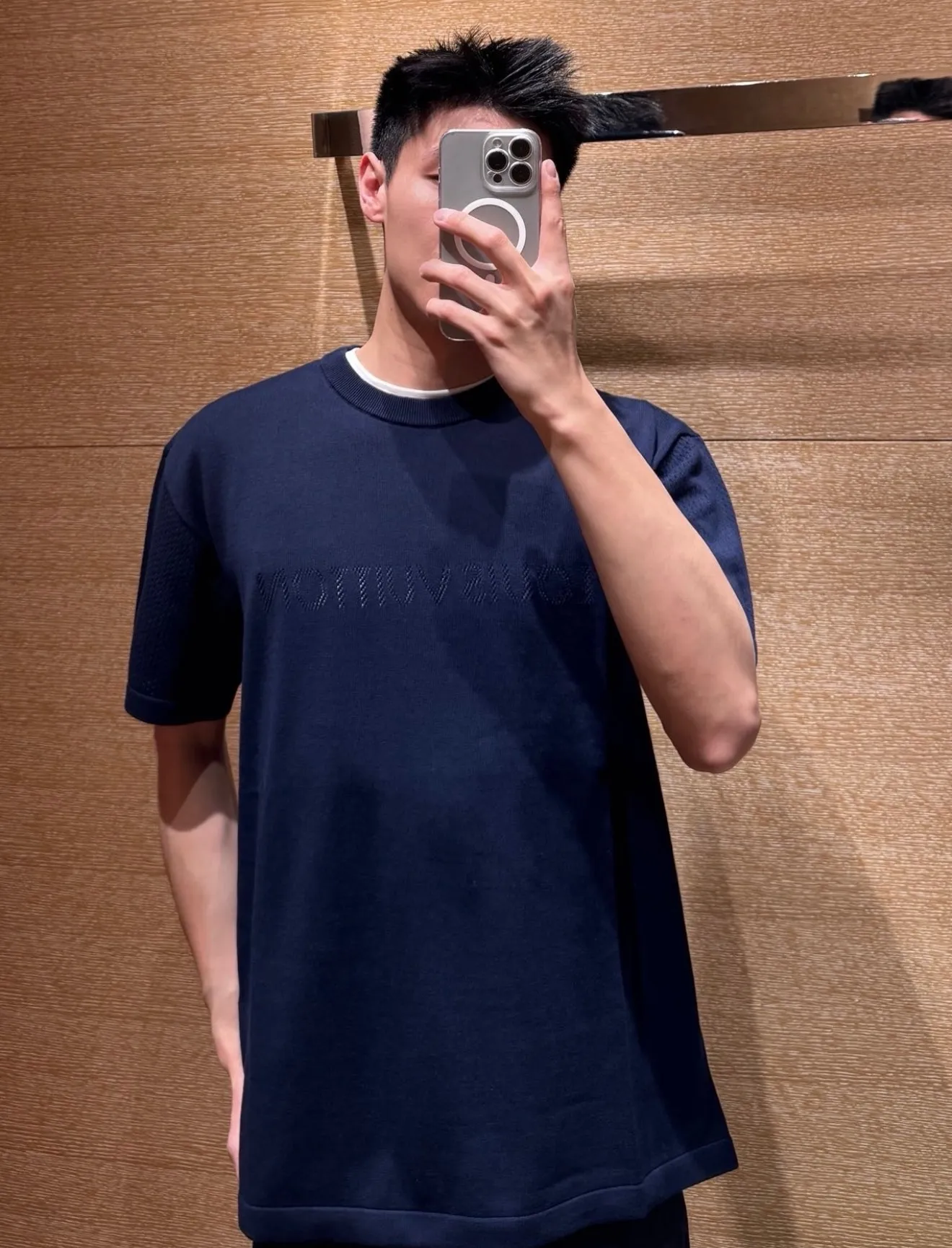 Louis Vuitton/Louis Vuitton 26ss hollow letter jacquard knitted short sleeves